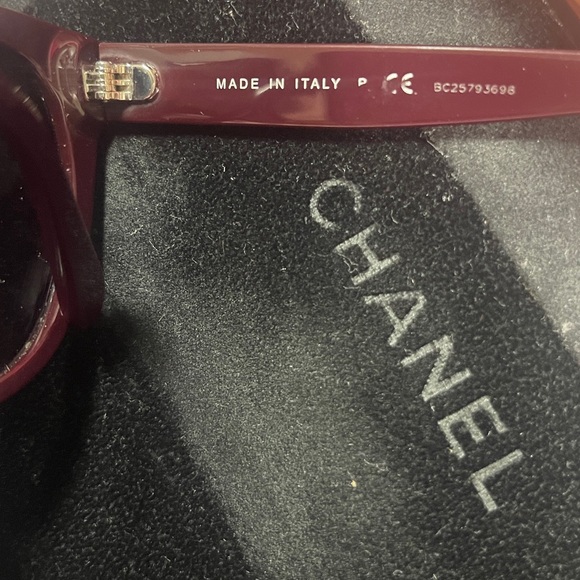 Chanel Burgundy Butterfly Sunglasses - Picture 12 of 13